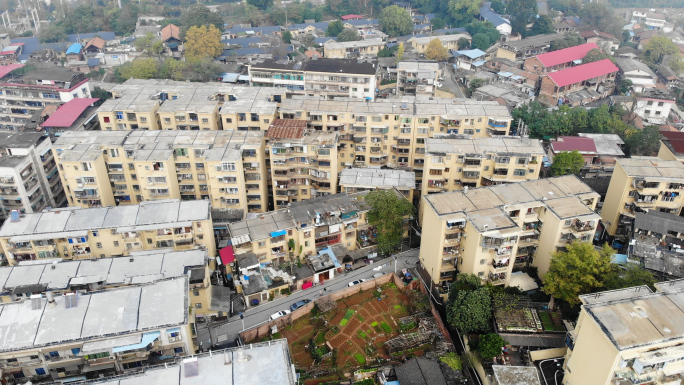 老旧城区城中村航拍