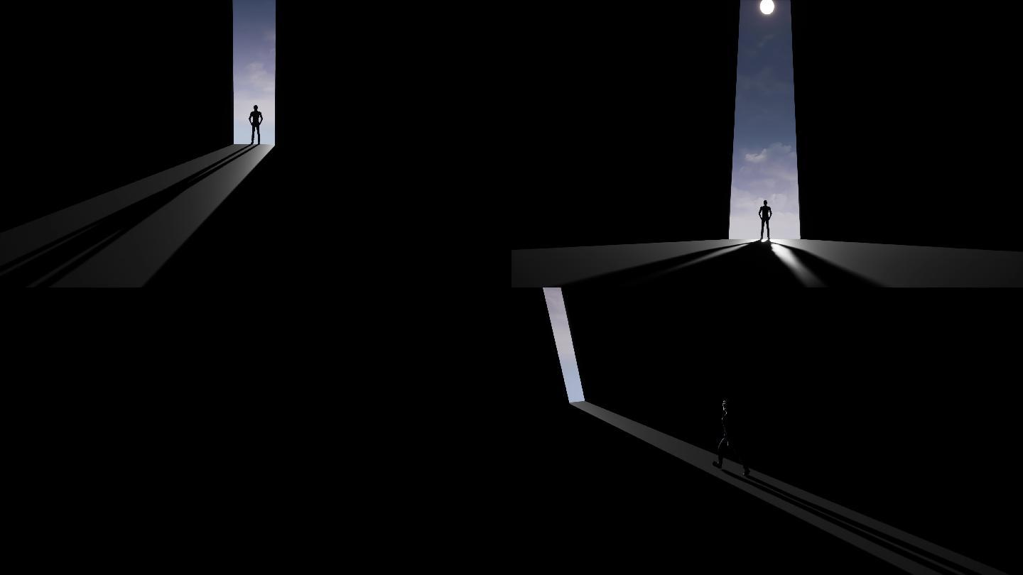 光与影创意开门镜头