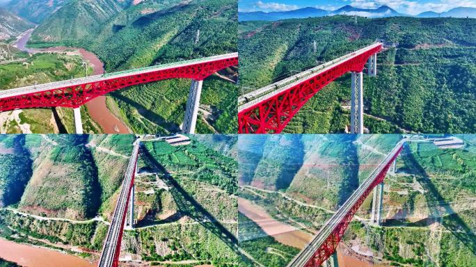 中国老挝铁路航拍