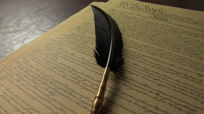 美国宪法和羽毛笔