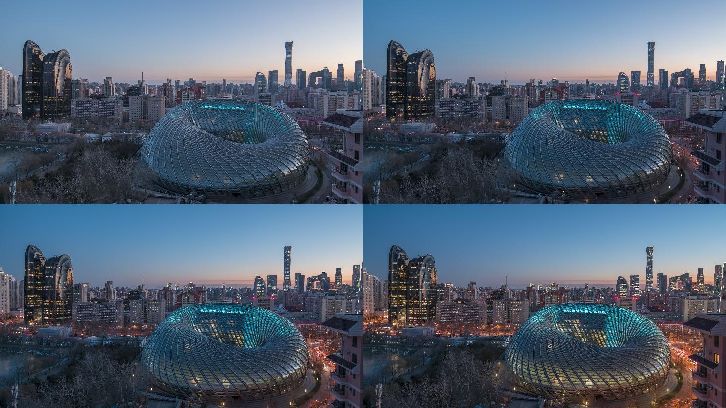 北京凤凰中心与中国尊日转夜延时
