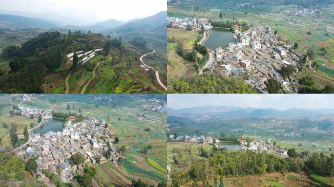 农村农田航拍4K