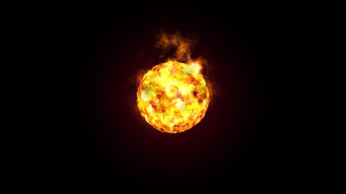 火球转动岩浆熔岩火焰
