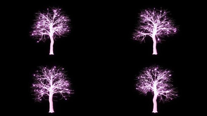 唯美全息发光树2-循环+alpha