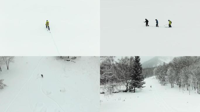 新疆阿勒泰禾木村冰雪徒步、滑雪