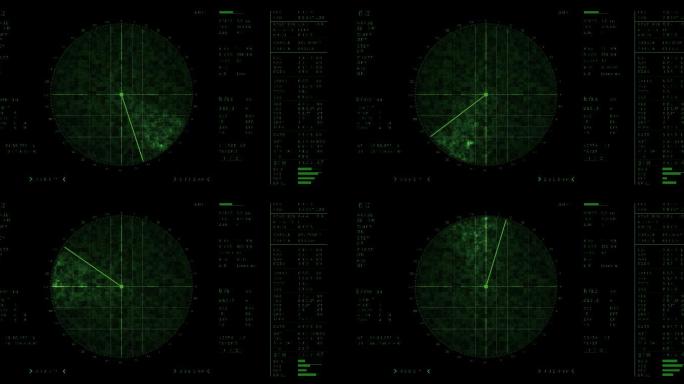 4K雷达屏幕军事军队瞄准