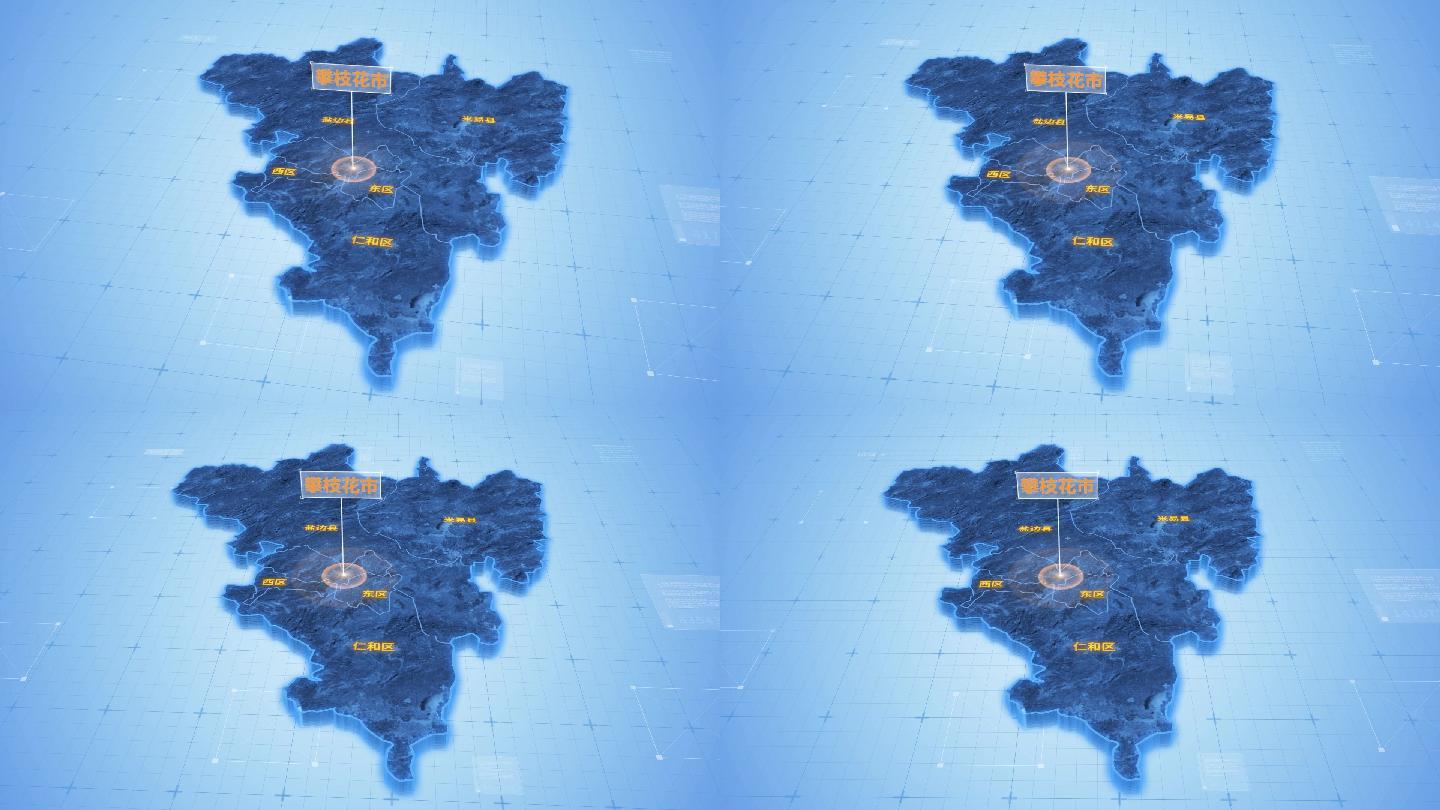 四川攀枝花市三维科技感地图 19x1080 高清视频素材下载 编号 影视包装 Vj师网www Vjshi Com