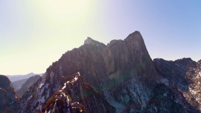 H129 航拍山峰 山顶 日落 夕阳 山