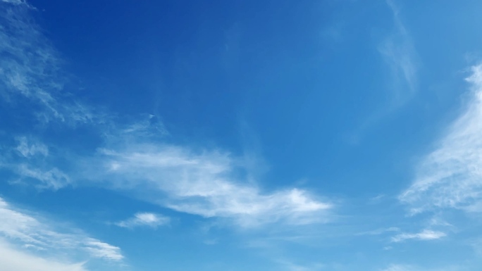 【HD天空】蓝天薄云清爽云空干净少云背景