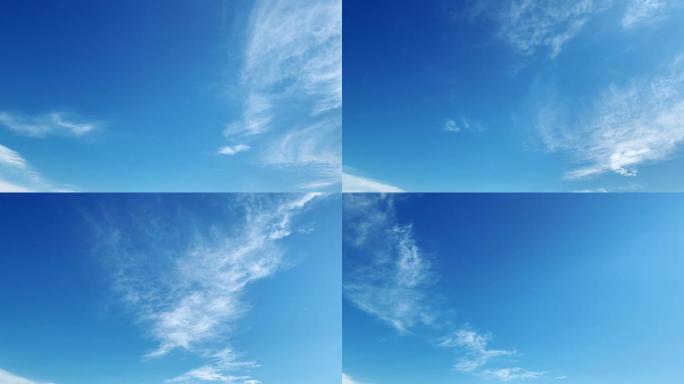 【HD天空】蓝天薄云清爽云空干净少云背景