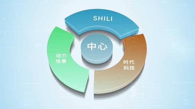 干净饼状图AE模板