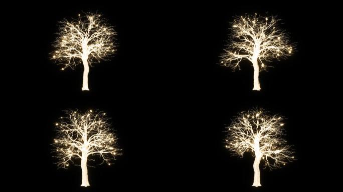 唯美全息发光树3-循环+alpha