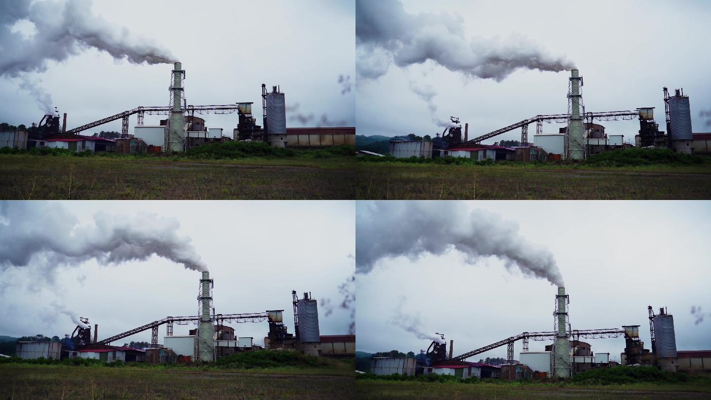 化工厂烟囱，烟雾排放，空气污染