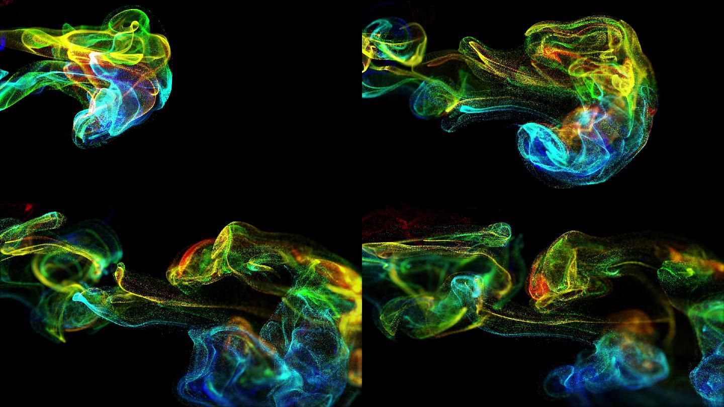 气态炫彩粒子a_1920x1080_高清视频素材下载(编号:6772030)_影视包装_