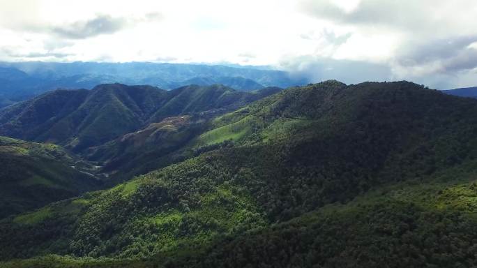 原始森林云海蓝天白云大山穿云自然2