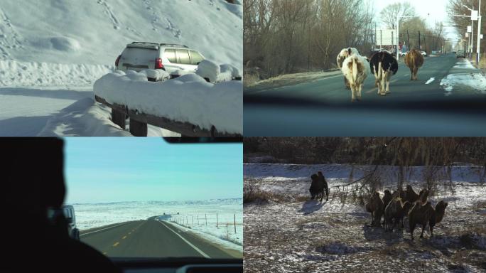 新疆喀纳斯冬季冰雪公路