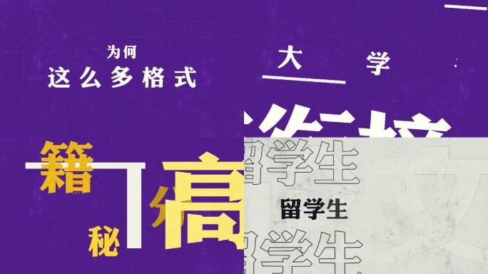 大字报动态标题高级时尚卡点快闪模板