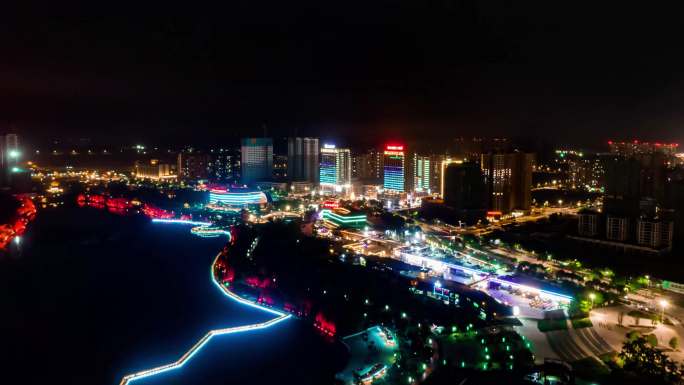 梧州市三祺城商圈日景夜景延时