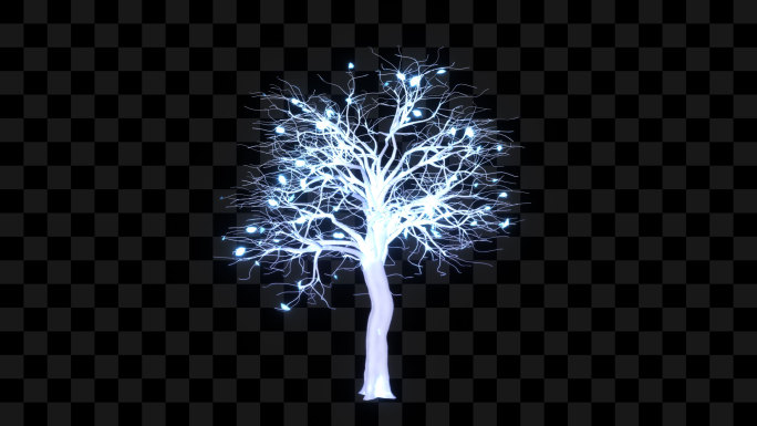 唯美全息发光树1-循环+alpha