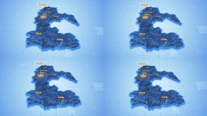 四川泸州纳溪区三维科技感地图