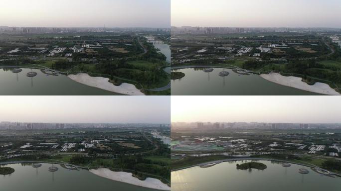 咸阳沣河森林公园航拍4K咸阳宣传片