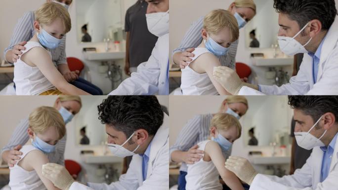 注射流感疫苗国外疫情外国小孩打预防针