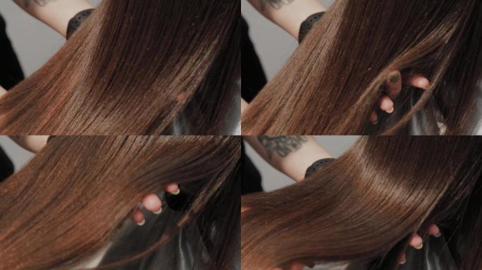 在理发店拉直头发的结果