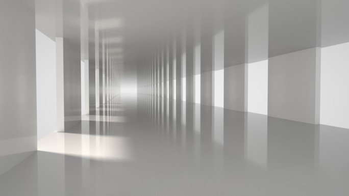 室内走廊3d渲染