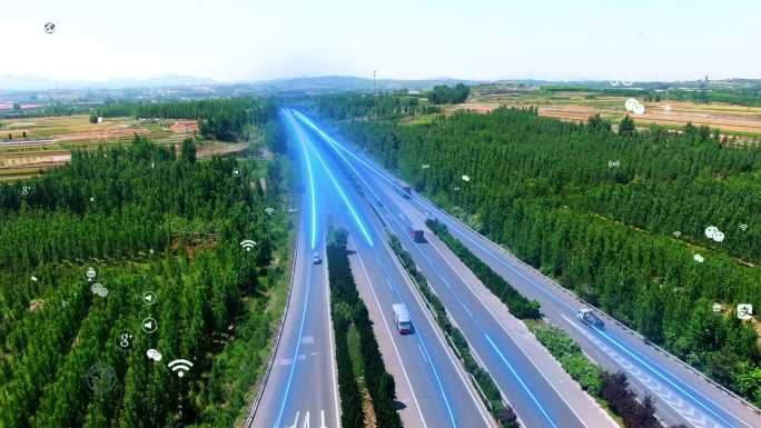 4K智慧交通高速公路科技效果