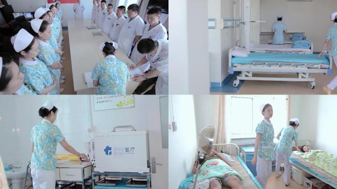 护士形象护理床铺卫生4k