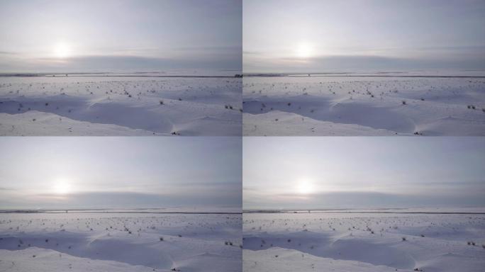 空镜北方冬天冬季雪景雪山雪原广阔旷野