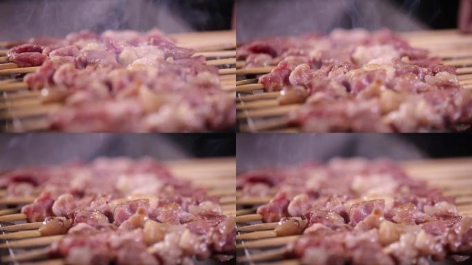 炭火烤炉明炉烧烤冒烟烤肉羊肉串 (10)