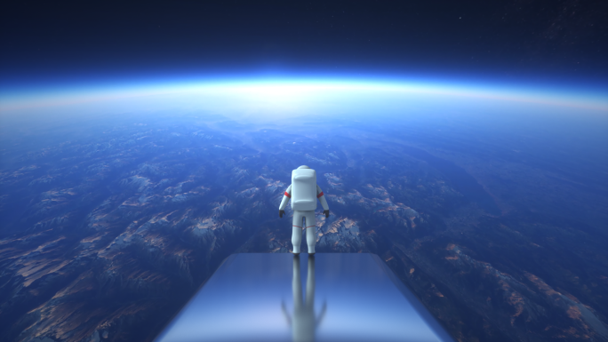 宇航员在太空看地球