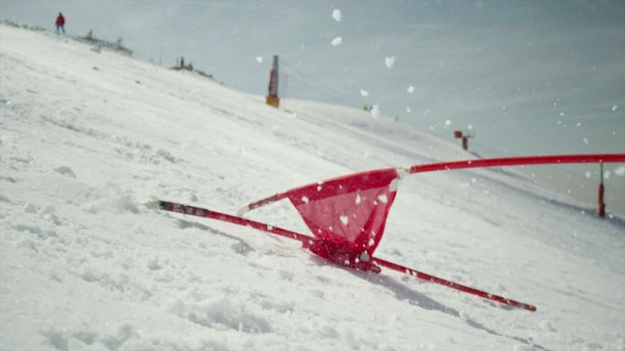 滑雪者滑雪训练奥运项目冬奥会练习锻炼运动