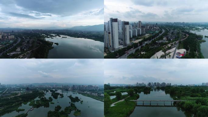【4K】超清航拍汉中城市摄影