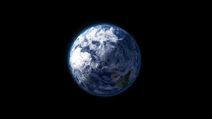4K蓝色地球+透明循环
