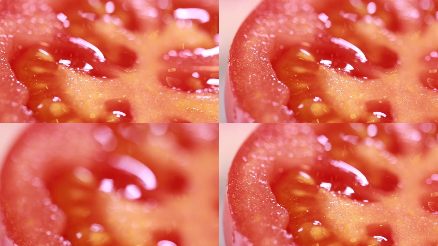特写切开的番茄西红柿 (7)