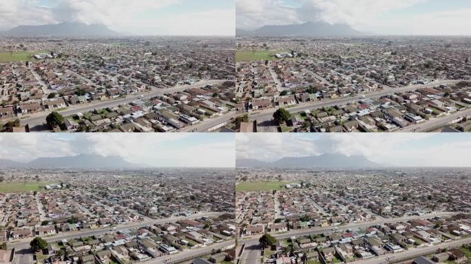 南非城镇鸟瞰图航拍大景大气全景城市风光