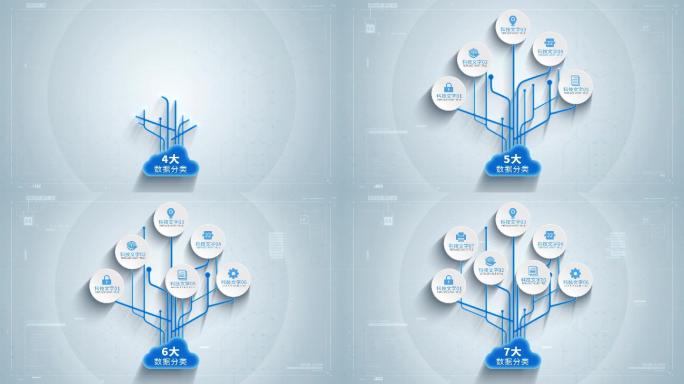 科技树状电路分支分类AE模板