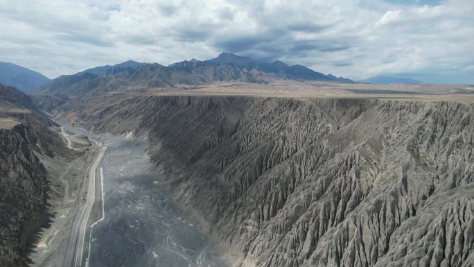 独山子大峡谷风景航拍