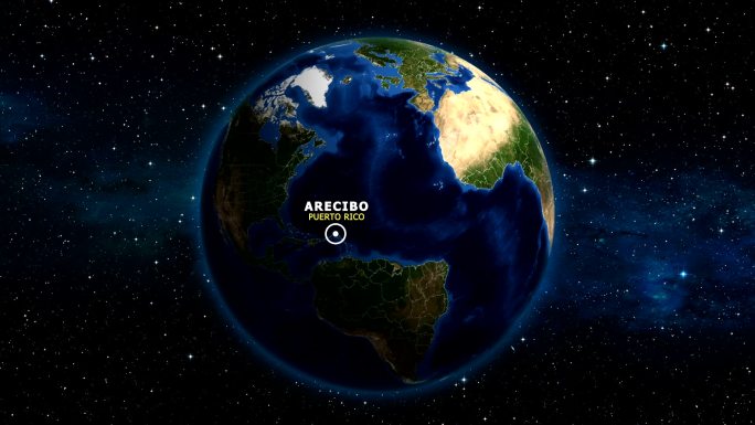 地球放大地图-波多黎各阿雷西博