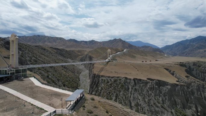 独山子大峡谷风景航拍