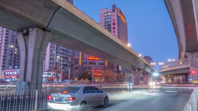 晚高峰车流延时 视频 素材