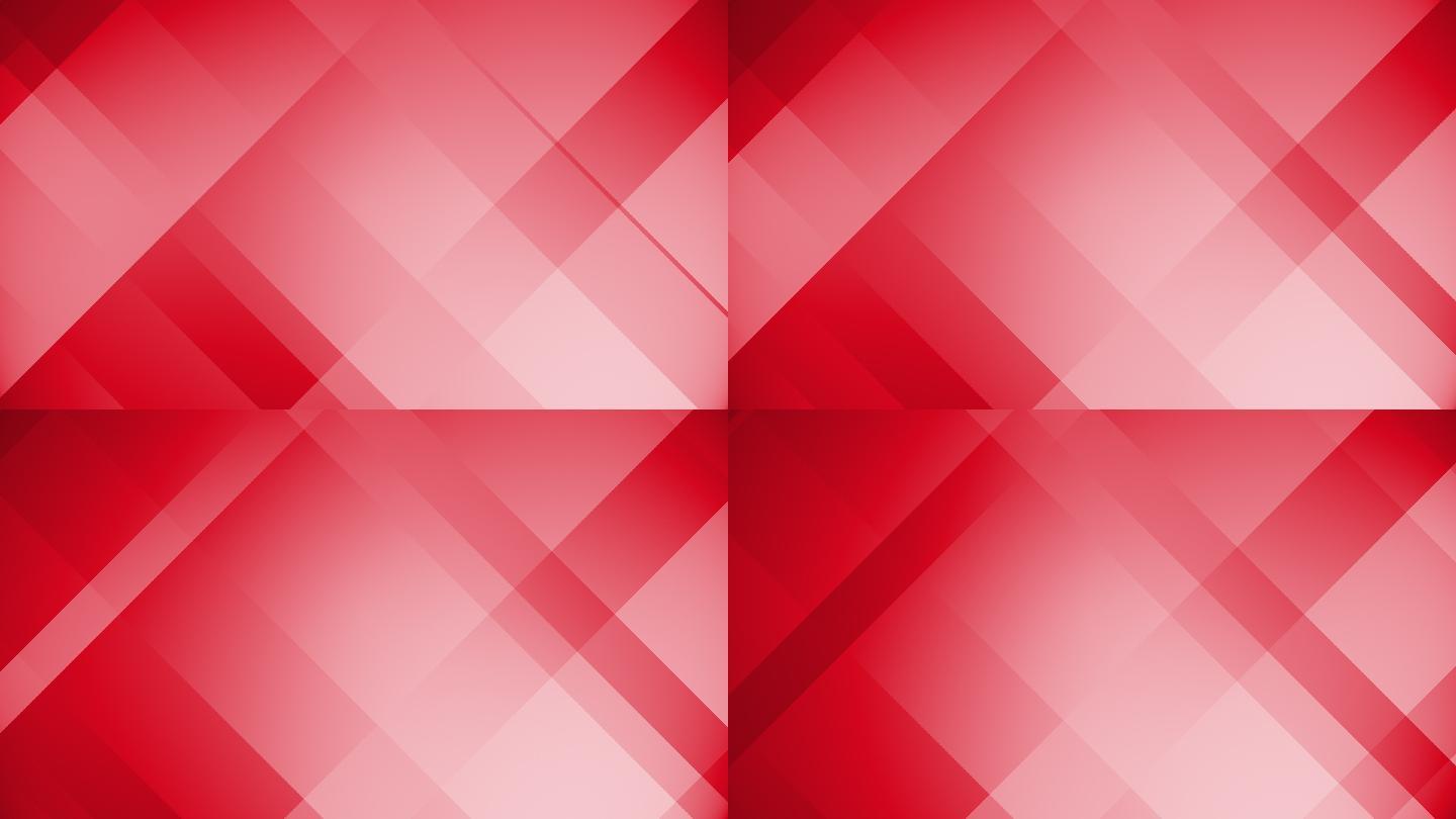 抽象红色块移动矩形循环。