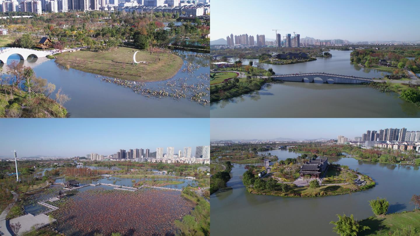 4K航拍-温岭市九龙湖生态公园