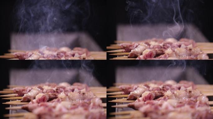 炭火烤炉明炉烧烤冒烟烤肉羊肉串 (11)