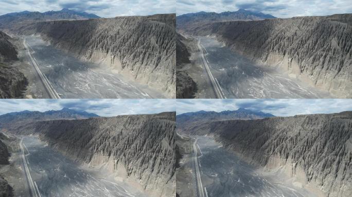 独山子大峡谷风景航拍