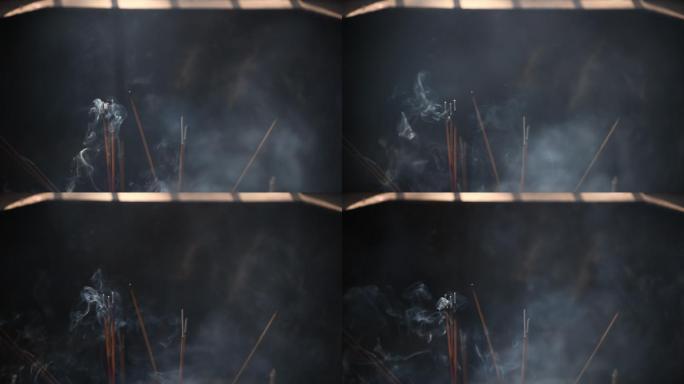 烟雾缭绕镜头变焦