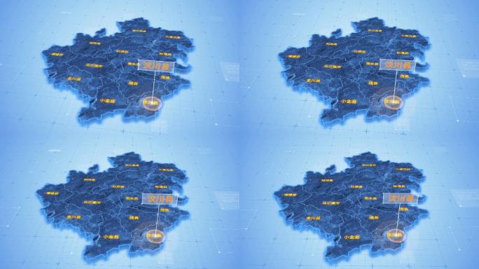 四川阿坝藏族羌族自治州汶川县三维地图