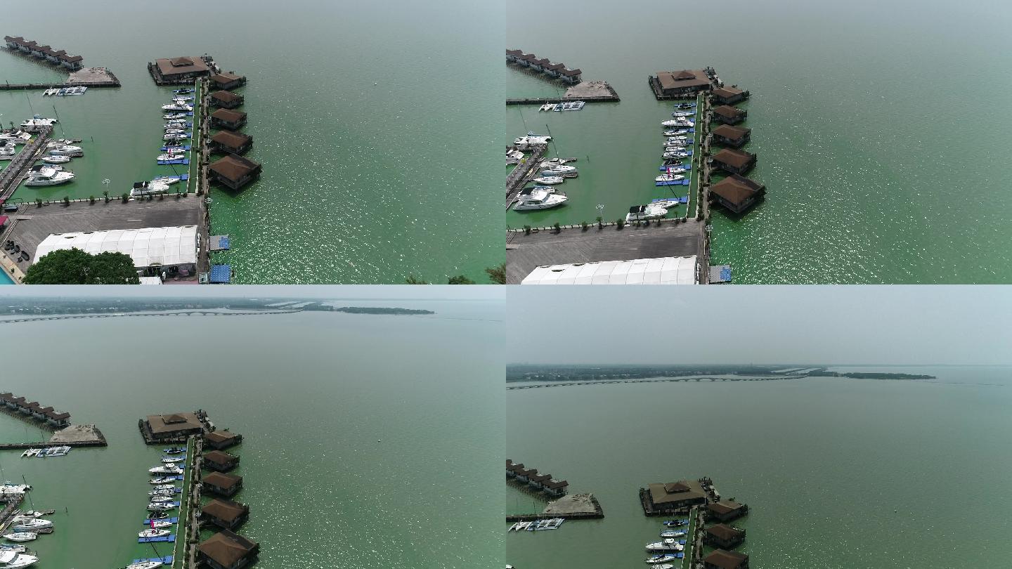 上海淀山湖航拍景色